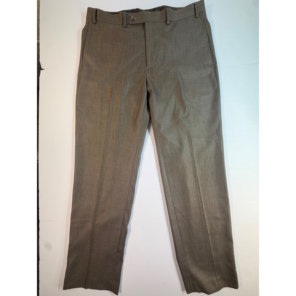 Lauren Ralph Lauren Mens Brown Flat Front Dress Pants Trousers 35x29